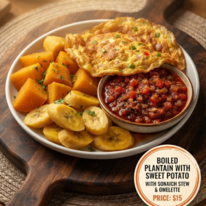 Boiled Plantain & Potatoes
